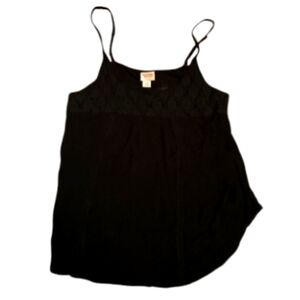 Black Lace Trim Cami Top